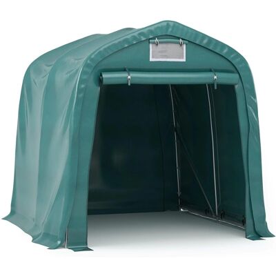 Tente de garage PVC 2,4x2,4 m Vert - Tente de stockage - Publicité Tente de garage PVC 2,4x2,4 m Vert - Tente de stockage - Publicité