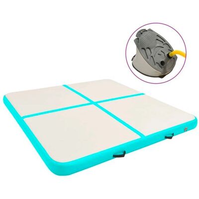 vidaXL Ilmatäytettävä gymnastiktäyte - Vihreä 200x200x20 cm vidaXL Ilmatäytettävä gymnastiktäyte - Vihreä 200x200x20 cm
