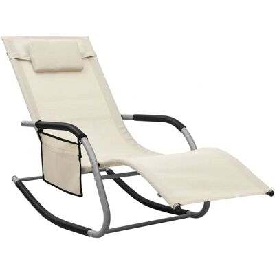 vidaXL Gartenliege - Wetterfester Textilene Stahl 149x62x88cm vidaXL Gartenliege - Wetterfester Textilene Stahl 149x62x88cm