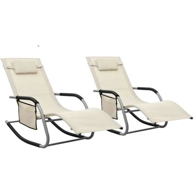 vidaXL - 310510 - Creme - Grau - Sonnenliege vidaXL - 310510 - Creme - Grau - Sonnenliege