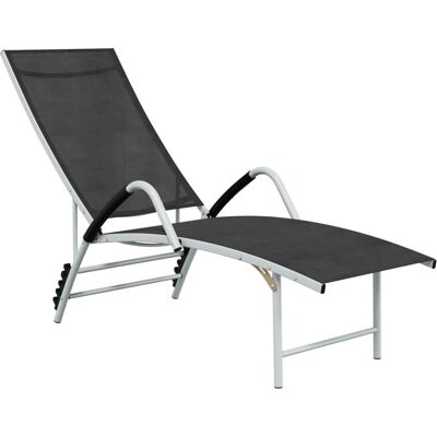 vidaXL Sonnenliege Textil Aluminium - Schwarz vidaXL Sonnenliege Textil Aluminium - Schwarz