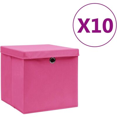 vidaXL Roze Opbergdozen 28x28x28cm - Opbergdozen vidaXL Roze Opbergdozen 28x28x28cm - Opbergdozen
