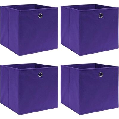 vidaXL 4x Aufbewahrungsboxen Vliesstoff Lila 28x28x28 cm - Aufbewahrungsboxen-Set vidaXL 4x Aufbewahrungsboxen Vliesstoff Lila 28x28x28 cm - Aufbewahrungsboxen-Set