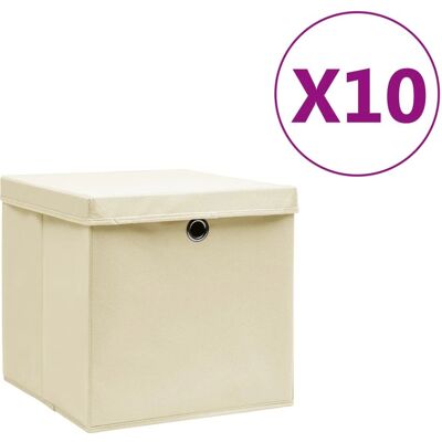 vidaXL Aufbewahrungsboxen mit Deckel 10 Stück - Aufbewahrungsboxen vidaXL Aufbewahrungsboxen mit Deckel 10 Stück - Aufbewahrungsboxen