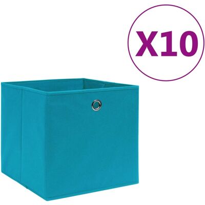 vidaXL Opbergdozen Vliesstof Babyblauw Organizer Mand Container - Storage Boxes vidaXL Opbergdozen Vliesstof Babyblauw Organizer Mand Container - Storage Boxes