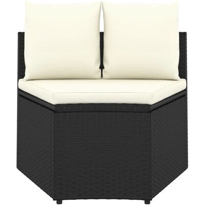 Set di Divani da Giardino Maisonchic - Nero - Rattan sintetico resistente alle intemperie Set di Divani da Giardino Maisonchic - Nero - Rattan sintetico resistente alle intemperie