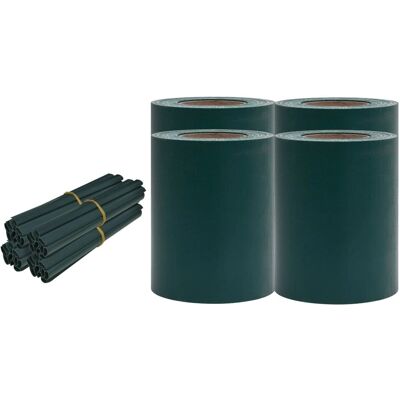 vidaXL Ochronne ekrany do ogrodu - 4 szt., PVC, Zielony, 35x0,19 m - Ekran prywatności vidaXL Ochronne ekrany do ogrodu - 4 szt., PVC, Zielony, 35x0,19 m - Ekran prywatności