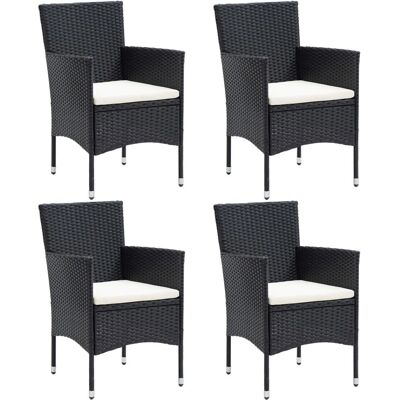 Cadeira de Exterior VidaXL - Conjunto de cadeiras de rattan Cadeira de Exterior VidaXL - Conjunto de cadeiras de rattan