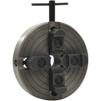 vidaXL M33 150x63 mm 4-Backen Stahl Holzspindel vidaXL M33 150x63 mm 4-Backen Stahl Holzspindel