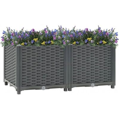 vidaXL Hochbeet 80x40x38 cm Polypropylen Gartentopf - Hochbeet Gartenpflanzer vidaXL Hochbeet 80x40x38 cm Polypropylen Gartentopf - Hochbeet Gartenpflanzer