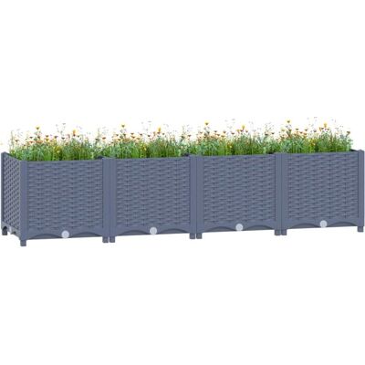 vidaXL Hochbeet 160x40x38 cm Polypropylen Blau vidaXL Hochbeet 160x40x38 cm Polypropylen Blau