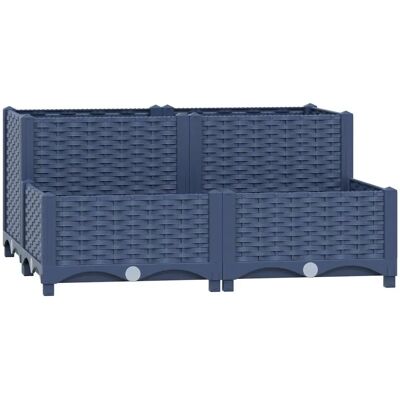 vidaXL Hochbeet 80x80x38 cm Polypropylen Gartenpflanzer vidaXL Hochbeet 80x80x38 cm Polypropylen Gartenpflanzer
