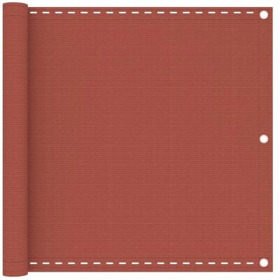 vidaXL Balcony Privacy Screen Terracotta Red 90x500 cm HDPE Brown vidaXL Balcony Privacy Screen Terracotta Red 90x500 cm HDPE Brown