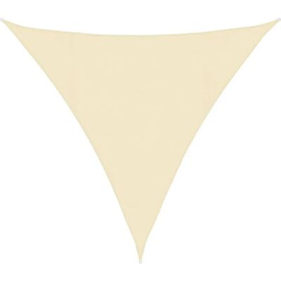 vidaXL Sunshade Sail Cream 4.5x4.5x4.5 m HDPE Sunscreen Sail Tarp Shade Canopy - Sunshade Sail vidaXL Sunshade Sail Cream 4.5x4.5x4.5 m HDPE Sunscreen Sail Tarp Shade Canopy - Sunshade Sail