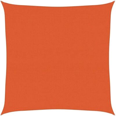 vidaXL Voile d'ombrage 7x7 m Orange HDPE - Parasol en voile vidaXL Voile d'ombrage 7x7 m Orange HDPE - Parasol en voile
