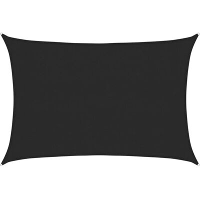 vidaXL Zwarte 3x5 m HDPE Zonnescherm Zeil vidaXL Zwarte 3x5 m HDPE Zonnescherm Zeil