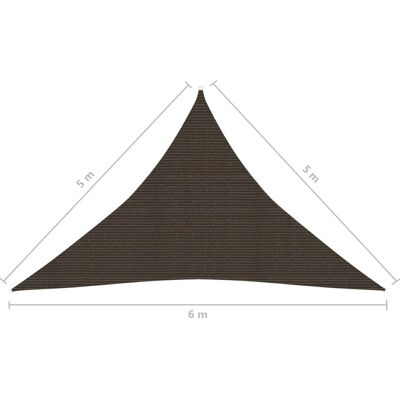 vidaXL Toldo de sombra 5x5x6m Marrom Proteção UV HDPE vidaXL Toldo de sombra 5x5x6m Marrom Proteção UV HDPE