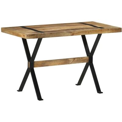 vidaXL Eettafel - 120x60x76 cm - Ruw mangohout vidaXL Eettafel - 120x60x76 cm - Ruw mangohout