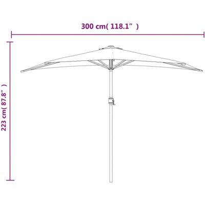 vidaXL Balkonparasol mit Aluminiumstange Terrakotta - Sonnenschirm vidaXL Balkonparasol mit Aluminiumstange Terrakotta - Sonnenschirm