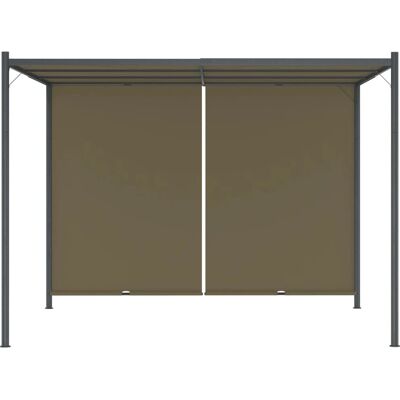 Pergola de jardin avec toit rétractable taupe - Pergola de jardin Pergola de jardin avec toit rétractable taupe - Pergola de jardin