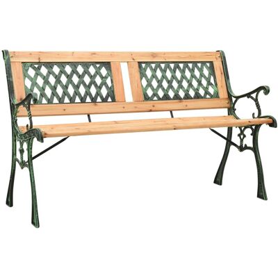 vidaXL Gartentisch 122cm aus massiver Fichte mit Gusseisen - Gartenbank vidaXL Gartentisch 122cm aus massiver Fichte mit Gusseisen - Gartenbank