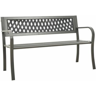 Nova 125cm Stålgardenbænk Geometrisk Mønster - Have Møbler Nova 125cm Stålgardenbænk Geometrisk Mønster - Have Møbler