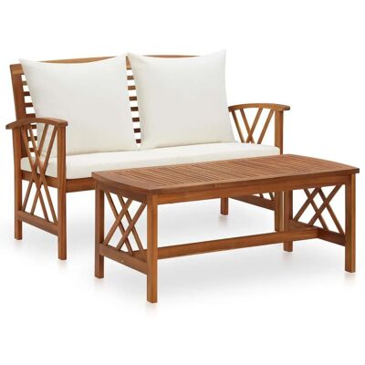 vidaXL Gartenmöbel-Set - Vintage Holz Lounge - 2 Stück vidaXL Gartenmöbel-Set - Vintage Holz Lounge - 2 Stück