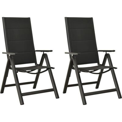 vidaXL Klappstühle für Garten - Schwarz vidaXL Klappstühle für Garten - Schwarz