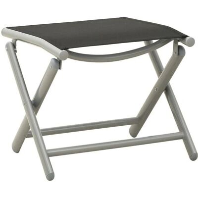 vidaXL Repose-pieds Pliable Noir et Argent Textilene et Aluminium - Siège Extérieur - Publicité vidaXL Repose-pieds Pliable Noir et Argent Textilene et Aluminium - Siège Extérieur - Publicité
