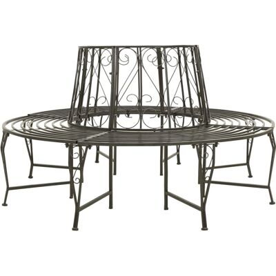 vidaXL Ogrodowa ławka na drzewo 160 cm Stal Dekoracja na Zewnątrz - Ogrodowa ławka na drzewo vidaXL Ogrodowa ławka na drzewo 160 cm Stal Dekoracja na Zewnątrz - Ogrodowa ławka na drzewo