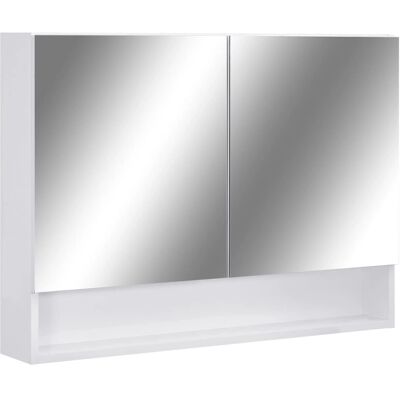 vidaXL 323604 Hvid MDF badeværelses skab med spejl vidaXL 323604 Hvid MDF badeværelses skab med spejl