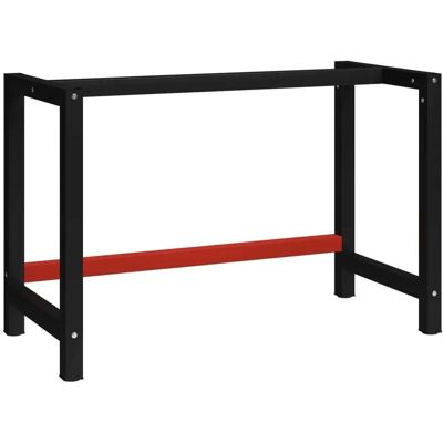 vidaXL Metalskepp til arbejdsbord 120x57x79 cm Sort og Rød Tungt Møbel vidaXL Metalskepp til arbejdsbord 120x57x79 cm Sort og Rød Tungt Møbel
