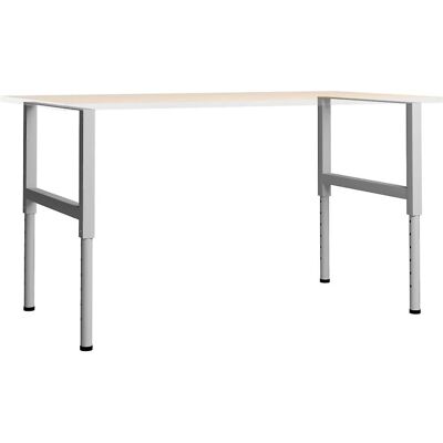 vidaXL Verstellbare Werkbankrahmen 2 Stück Metall Grau - Workbenches vidaXL Verstellbare Werkbankrahmen 2 Stück Metall Grau - Workbenches