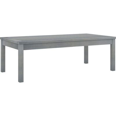 vidaXL Massief Acaciahouten Salontafel Grijs - Salontafel vidaXL Massief Acaciahouten Salontafel Grijs - Salontafel