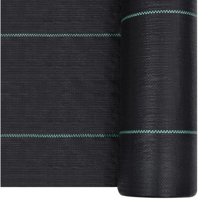 vidaXL Schwarze Unkraut- & Wurzelschutzmatte 1x200 m - Bodenabdeckungsbarriere vidaXL Schwarze Unkraut- & Wurzelschutzmatte 1x200 m - Bodenabdeckungsbarriere
