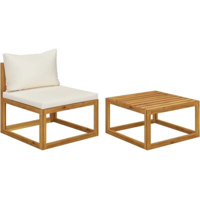 vidaXL Banc de Jardin Extérieur - Bois d'Acacia, Polyester - Publicité vidaXL Banc de Jardin Extérieur - Bois d'Acacia, Polyester - Publicité