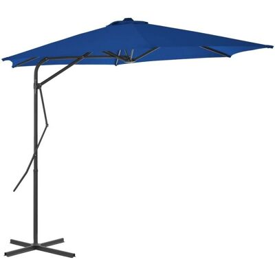 vidaXL Gartenschirm mit Stahlstange Blau 300 cm - Sonnenchutz vidaXL Gartenschirm mit Stahlstange Blau 300 cm - Sonnenchutz