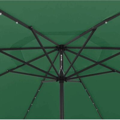 vidaXL Gartenschirm mit LED-Lichtern 400cm Grün vidaXL Gartenschirm mit LED-Lichtern 400cm Grün