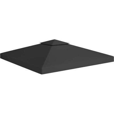 vidaXL 3x3 m Schwarzer Pavillon-Topf Cover mit Schornstein vidaXL 3x3 m Schwarzer Pavillon-Topf Cover mit Schornstein