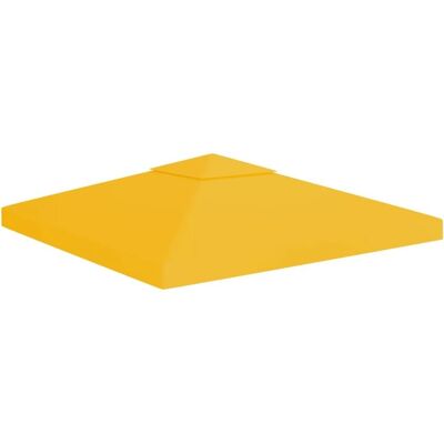 vidaXL 2-poziomowe pokrycie na altanę 310 g/m² 3x3 m Żółte - Pokrycie na altanę vidaXL 2-poziomowe pokrycie na altanę 310 g/m² 3x3 m Żółte - Pokrycie na altanę