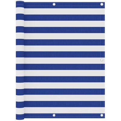 vidaXL Balcony Screen White Blue Oxford Fabric - Balcony Screen vidaXL Balcony Screen White Blue Oxford Fabric - Balcony Screen