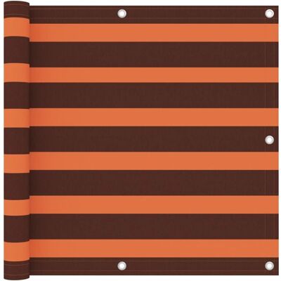 vidaXL Balkon Sichtschutz Orange und Braun 90x500 cm Oxford Stoff - Sichtschutz vidaXL Balkon Sichtschutz Orange und Braun 90x500 cm Oxford Stoff - Sichtschutz