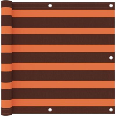 vidaXL Balcony Screen Orange Brown 90x600cm Oxford Fabric Privacy vidaXL Balcony Screen Orange Brown 90x600cm Oxford Fabric Privacy