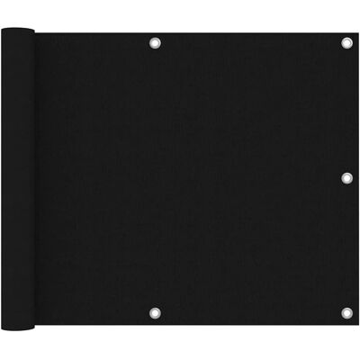 vidaXL Schwarzes Oxford-Balkonschirm - Wasserdicht UV-Schutz vidaXL Schwarzes Oxford-Balkonschirm - Wasserdicht UV-Schutz