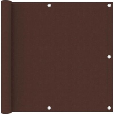 vidaXL Balcony Screen Brown Oxford Fabric 90x400 cm - Balcony Screen vidaXL Balcony Screen Brown Oxford Fabric 90x400 cm - Balcony Screen