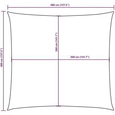 VidaXL Beiger 4x4 m Sonnensegel Oxford Stoff VidaXL Beiger 4x4 m Sonnensegel Oxford Stoff