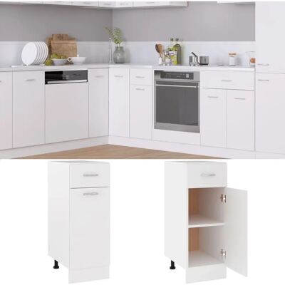 vidaXL Armoire de Cuisine Blanche en Bois Engineering - Armoire de Cuisine - Publicité vidaXL Armoire de Cuisine Blanche en Bois Engineering - Armoire de Cuisine - Publicité
