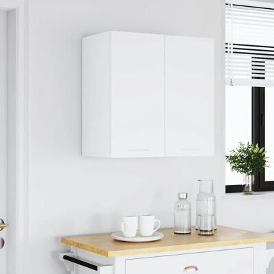 armadio da cucina bianco in legno ingegnerizzato vidaXL - Organizzatore di scaffali armadio da cucina bianco in legno ingegnerizzato vidaXL - Organizzatore di scaffali