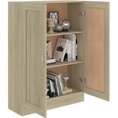 vidaXL Bücherregal Sonoma Eichenholz - 3 Fächer - Bücherschrank vidaXL Bücherregal Sonoma Eichenholz - 3 Fächer - Bücherschrank