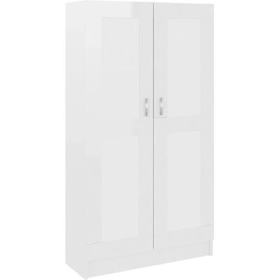 vidaXL Wit Hoogglans Boekenkast - Opbergmeubel vidaXL Wit Hoogglans Boekenkast - Opbergmeubel